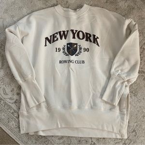 Abercrombie & Fitch New York Rowing Club Crewneck Sweatshirt, Size: M